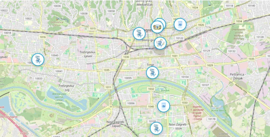 Naše lokacije u Zagrebu